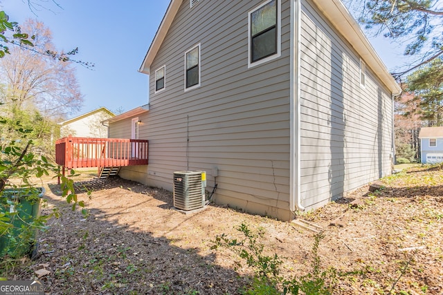 6265 Stoney Cv, Austell, GA 30168 - view of side of property featuring a cooling unit and a deck