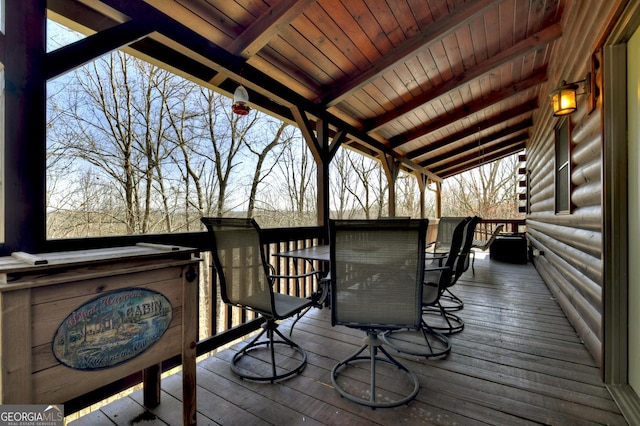 view of wooden terrace