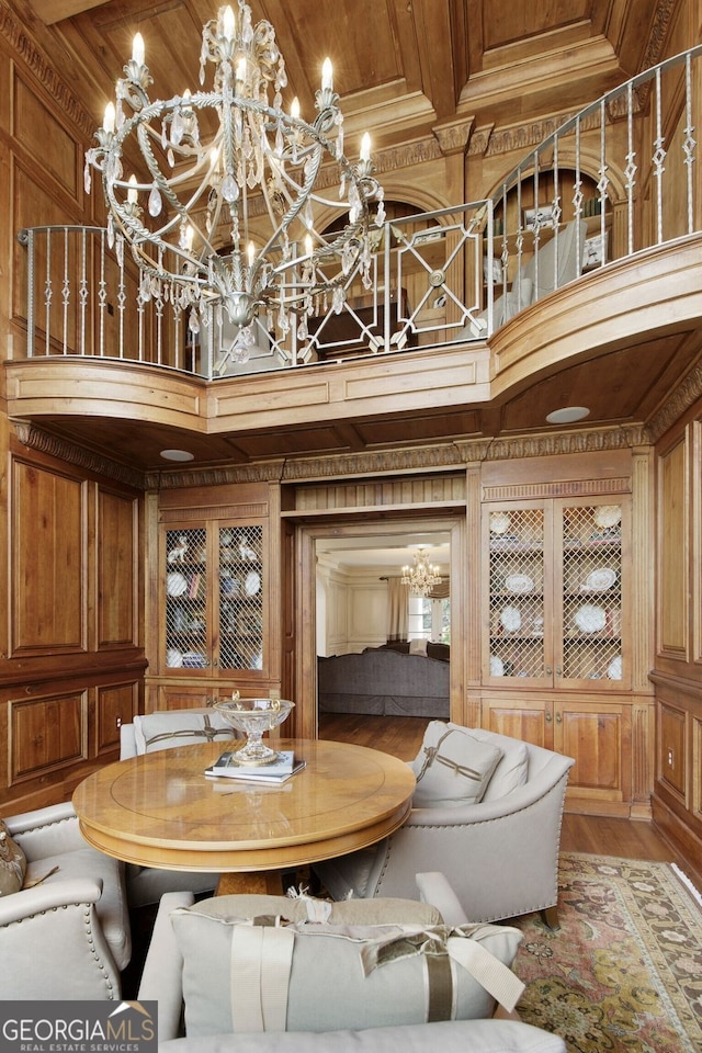 0 Winterthur, Sandy Springs, GA 30328 - common area featuring wood ceiling, crown molding, beamed ceiling, and coffered ceiling
