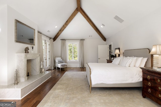 0 Winterthur, Sandy Springs, GA 30328 - bedroom with wood finished floors, a fireplace, and recessed lighting