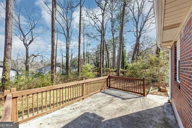 deck featuring a patio area