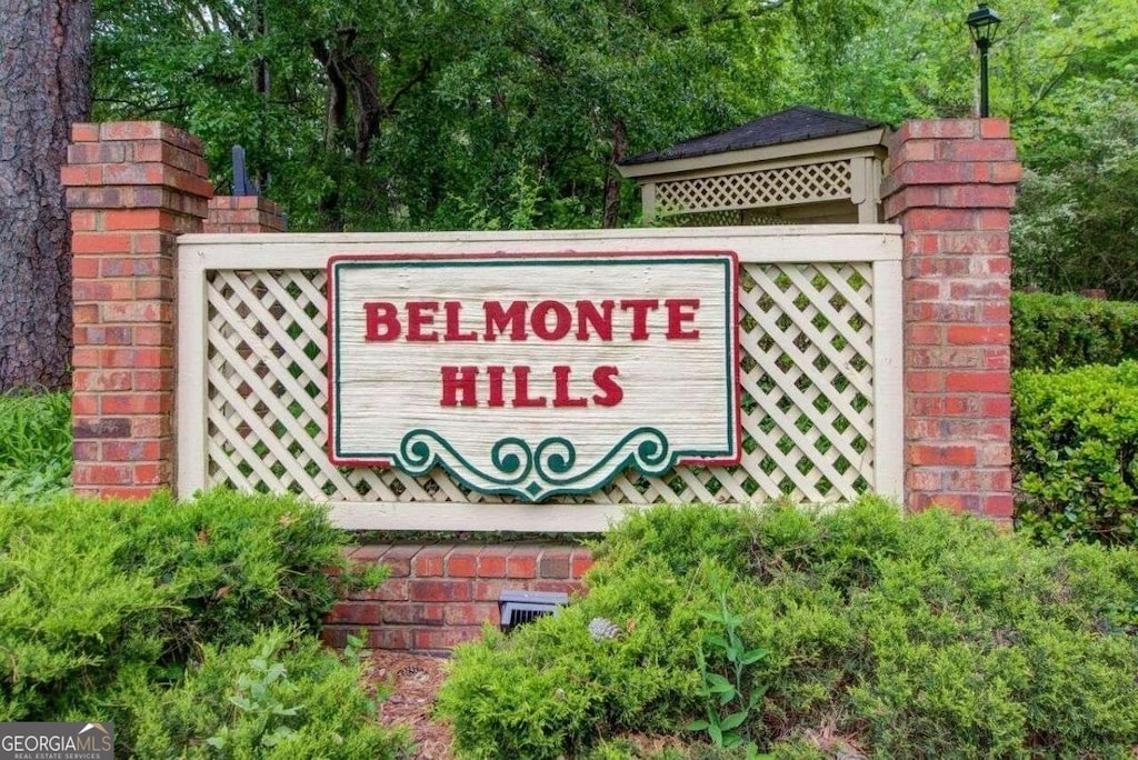 view of community sign