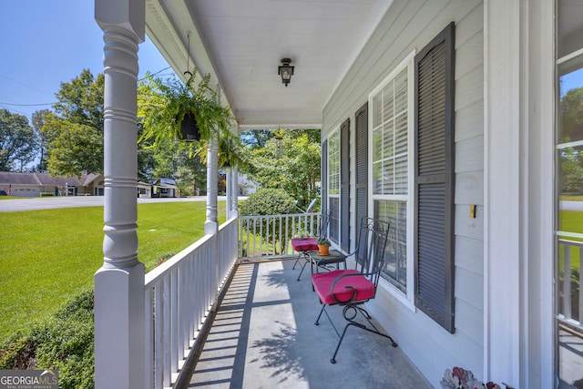 balcony with a porch