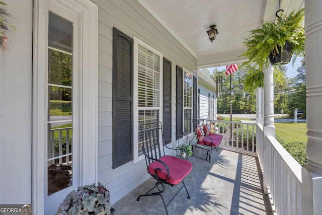 balcony with covered porch