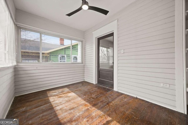 1769 Lyle Ave, Atlanta, GA 30337 - unfurnished sunroom featuring ceiling fan