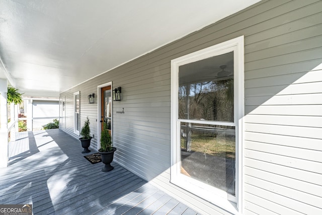 wooden deck with a porch