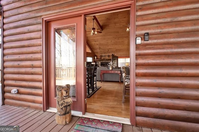 view of doorway to property