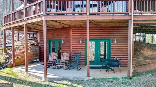 view of patio with a deck