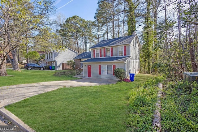 5338 Timor Trl, Lithonia, GA 30038 - view of front of property featuring a front lawn and driveway