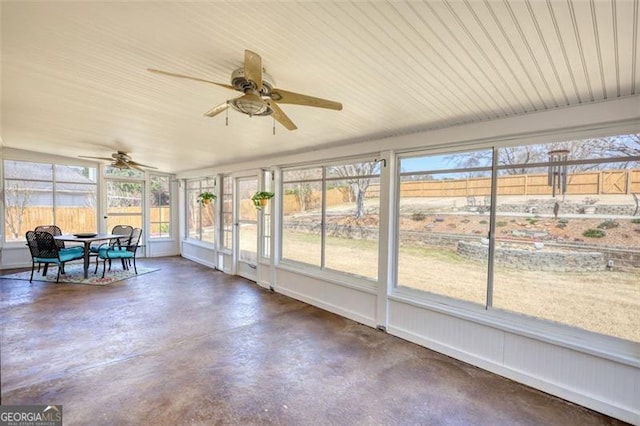 915 Cruce Lake Dr, Hoschton, GA 30548 - unfurnished sunroom with ceiling fan