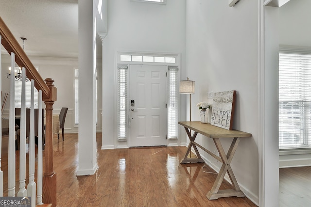 41 Eastlake Lndg, Newnan, GA 30265 - foyer featuring wood finished floors and crown molding