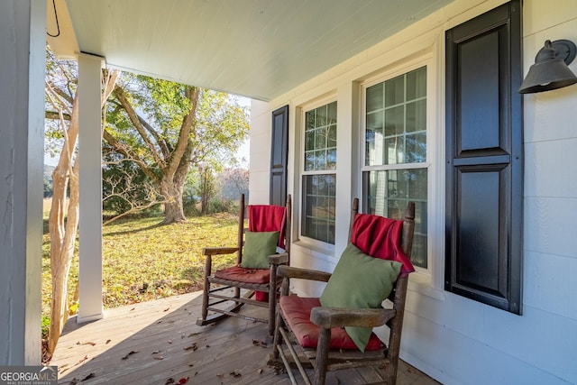 view of patio / terrace with a porch