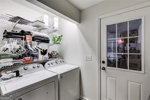 144 Bobs Dr, Mableton, GA 30126 - laundry area with separate washer and dryer and laundry area