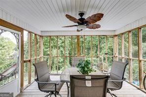 144 Bobs Dr, Mableton, GA 30126 - sunroom / solarium with ceiling fan