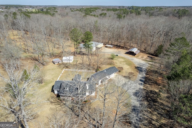 1650 Pierce Dairy Rd, Madison, GA 30650 - birds eye view of property featuring a view of trees and a rural view
