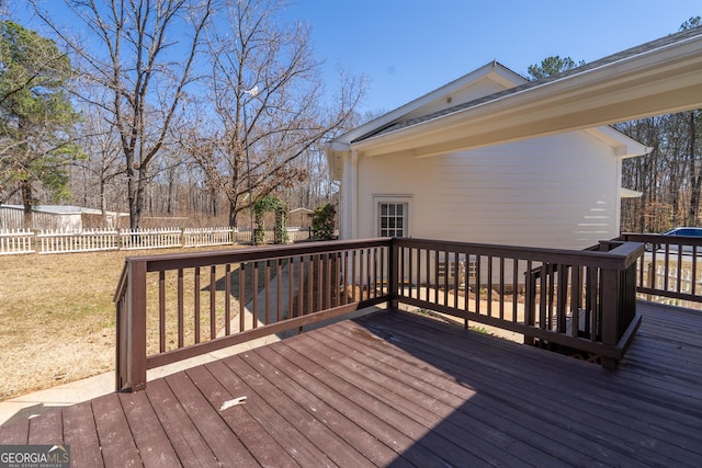 1650 Pierce Dairy Rd, Madison, GA 30650 - wooden terrace featuring a fenced backyard