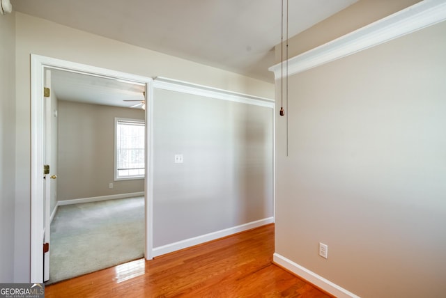 1650 Pierce Dairy Rd, Madison, GA 30650 - unfurnished room with light wood-type flooring, baseboards, and a ceiling fan