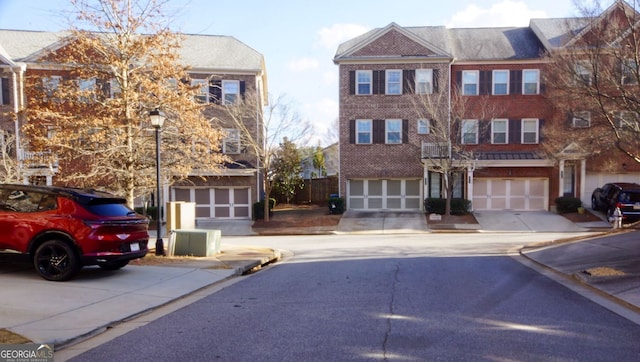 exterior space with curbs and street lighting