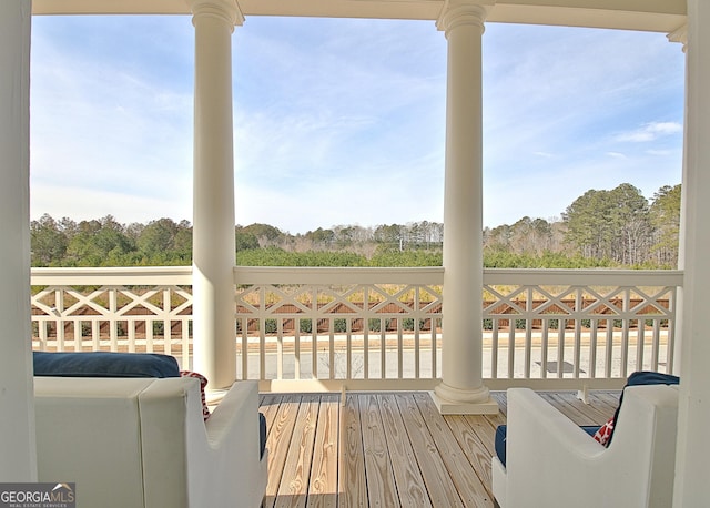 view of wooden deck