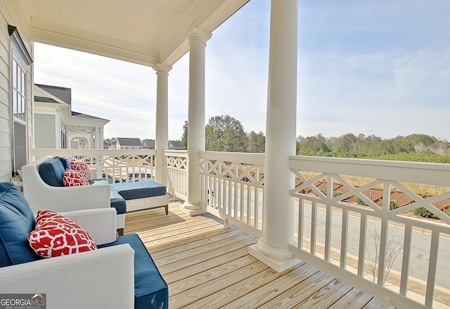 deck with outdoor lounge area