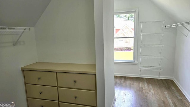 838 Natchez Valley Trce NE, Grayson, GA 30017 - walk in closet with lofted ceiling and wood finished floors