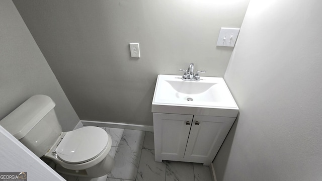 838 Natchez Valley Trce NE, Grayson, GA 30017 - bathroom with marble look tile flooring and vanity