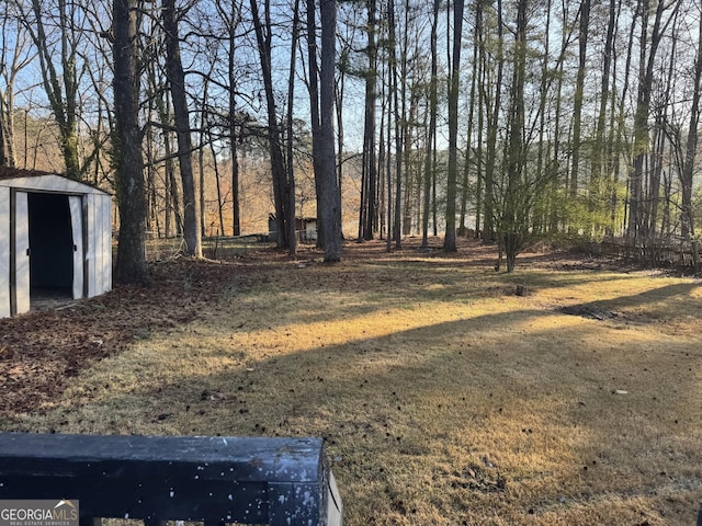 2976 Nelson Dr, Duluth, GA 30096 - view of green lawn featuring a storage shed
