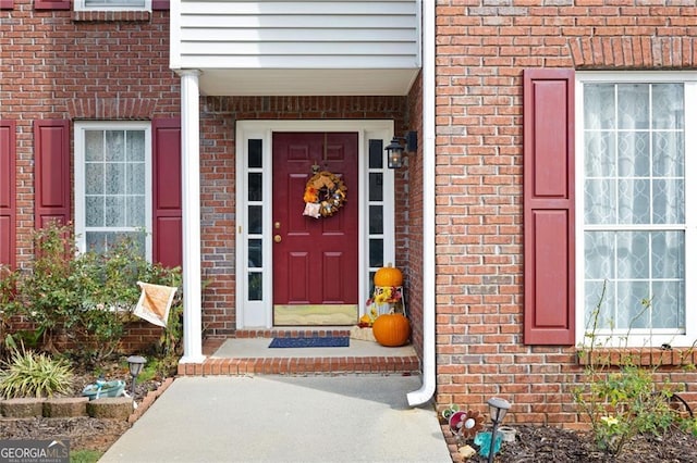 2000 Spicers Ln, Woodstock, GA 30189 - doorway to property featuring brick siding