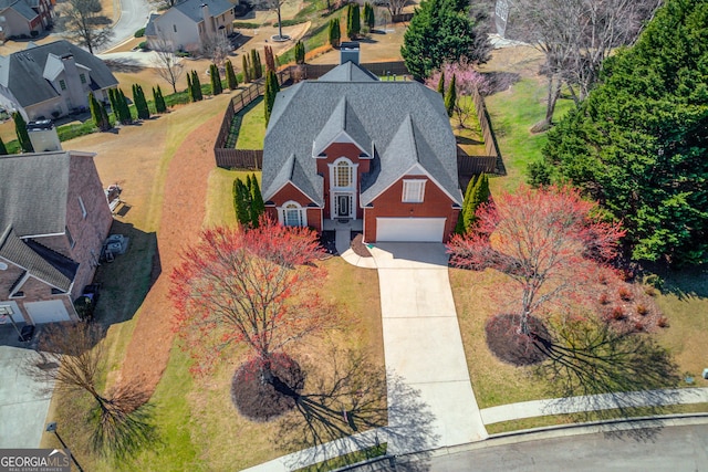 birds eye view of property