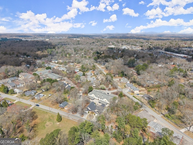 aerial view with a residential view