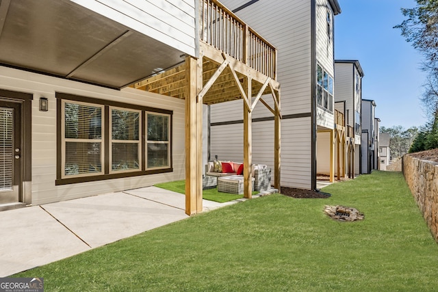 1322 Stanley Park Dr, Decatur, GA 30033 - view of yard featuring an outdoor hangout area and a patio