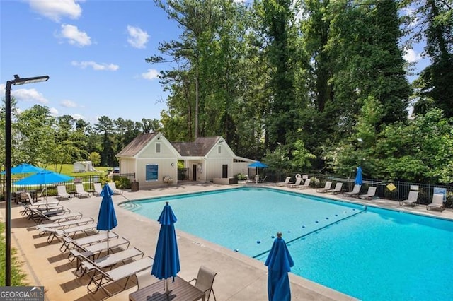 1322 Stanley Park Dr, Decatur, GA 30033 - pool featuring fence and a patio