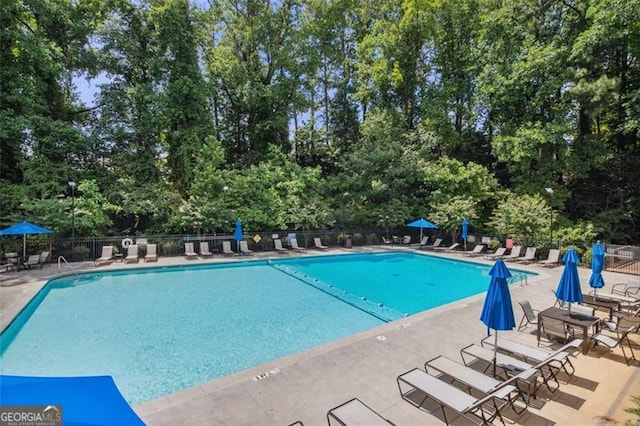 1322 Stanley Park Dr, Decatur, GA 30033 - community pool with fence and a patio