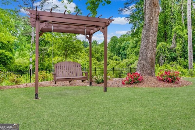1322 Stanley Park Dr, Decatur, GA 30033 - view of yard featuring a pergola and fence