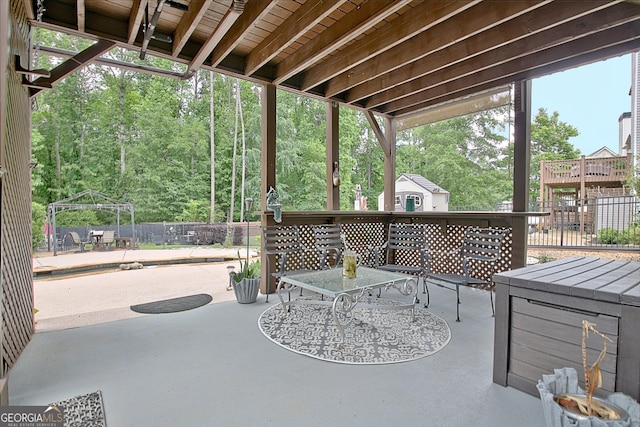 65 Tapestry Ln, Newnan, GA 30265 - view of patio with fence and a gazebo