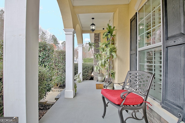 view of patio / terrace featuring covered porch