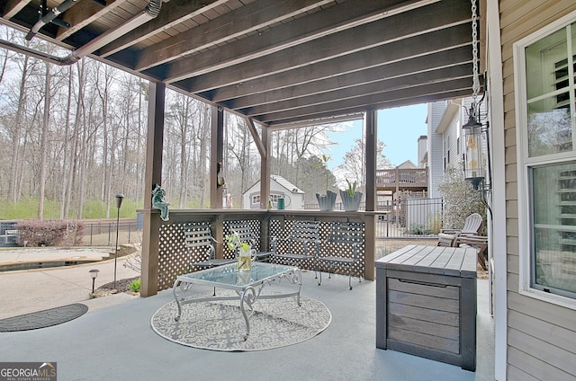 65 Tapestry Ln, Newnan, GA 30265 - view of patio with fence