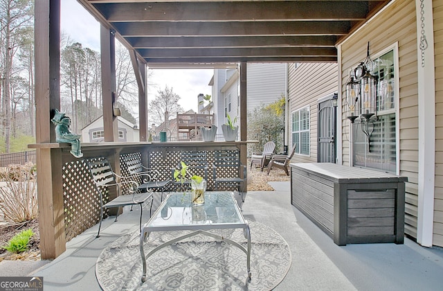view of patio / terrace featuring outdoor dining area