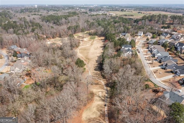 bird's eye view with a residential view