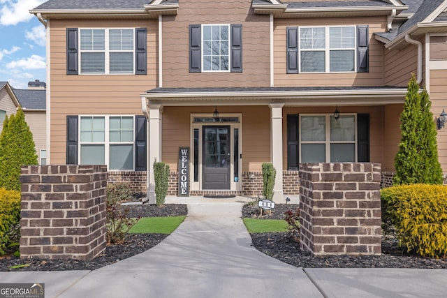 view of front of house with a porch