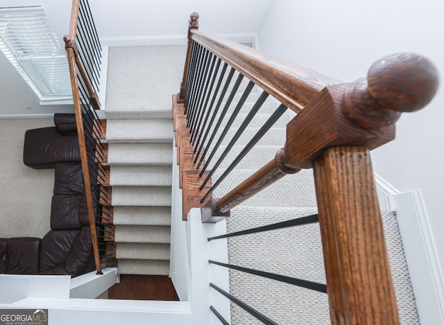 5310 Corinth Ct, Cumming, GA 30040 - stairs featuring carpet flooring and baseboards