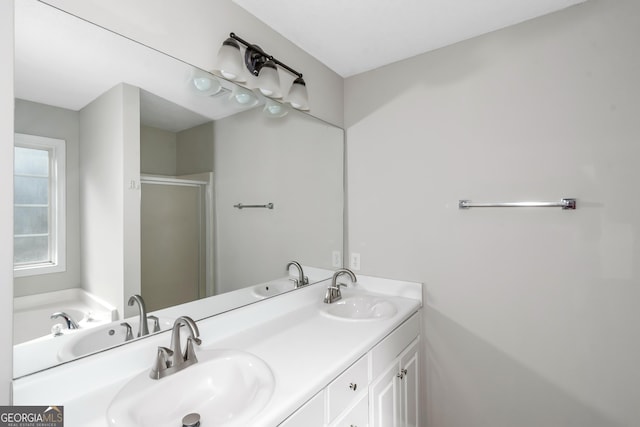 75 Heatherstone Way, Covington, GA 30016 - full bathroom with double vanity and a shower stall