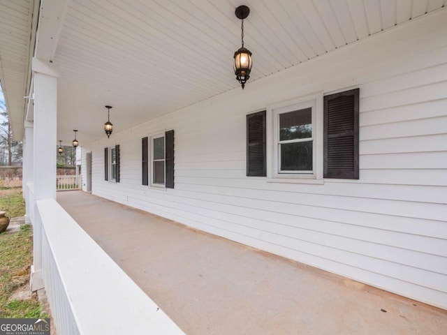 view of patio / terrace featuring covered porch