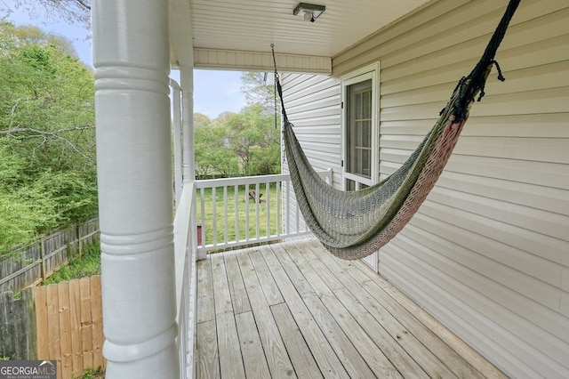345 Lambeth Dr, Hiram, GA 30141 - view of wooden deck