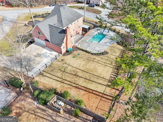 birds eye view of property