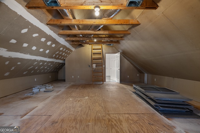 bonus room with lofted ceiling