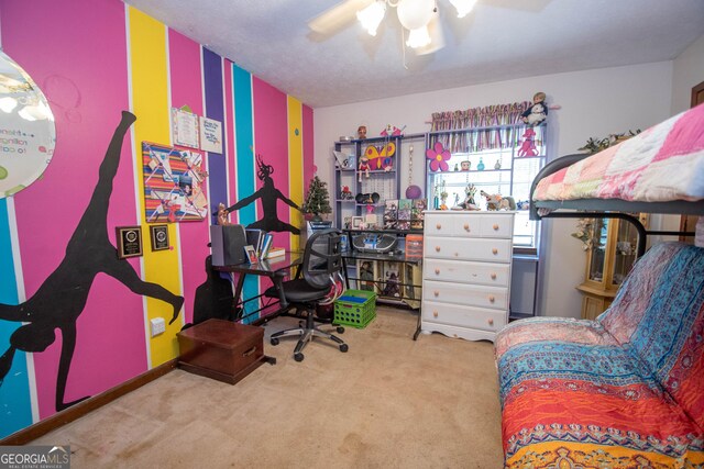 1972 Cox Dr, Austell, GA 30168 - bedroom with carpet floors and ceiling fan