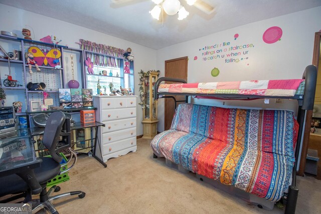 1972 Cox Dr, Austell, GA 30168 - bedroom with ceiling fan and carpet flooring