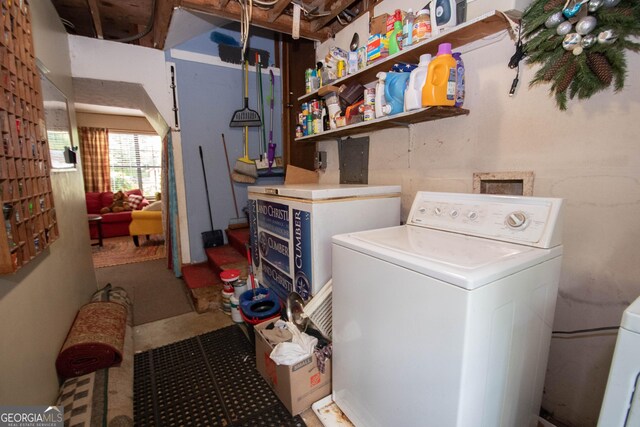 1972 Cox Dr, Austell, GA 30168 - clothes washing area with laundry area and washer / clothes dryer