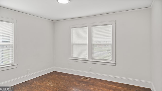 1132 Fair St SW, Atlanta, GA 30314 - empty room featuring baseboards and dark wood-style flooring